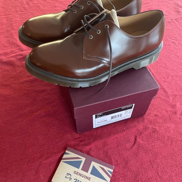 Dr. Marten's 1461 tan Boanil Brush men's shoes Made in England - Picture 2 of 10